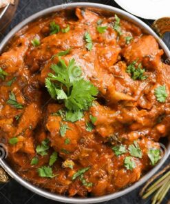 Chicken karahi, or kadai chicken, is a dish from the Indian subcontinent noted for its spicy taste; it is notable in North Indian and Pakistani cuisine. The Pakistani version does not have peppers or onions whereas the North Indian version uses both capsicum and onions. The dish is prepared in a karahi.